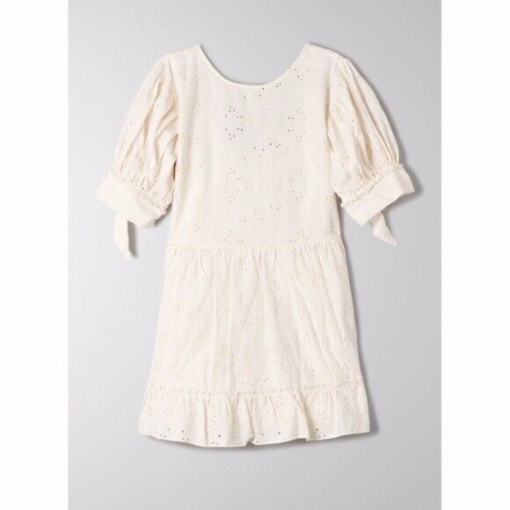 Sunday Best Oregold Eyelet Embroidered Babydoll Dress
